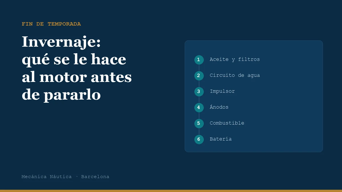 Invernaje: qué se le hace al motor antes de dejar el barco parado